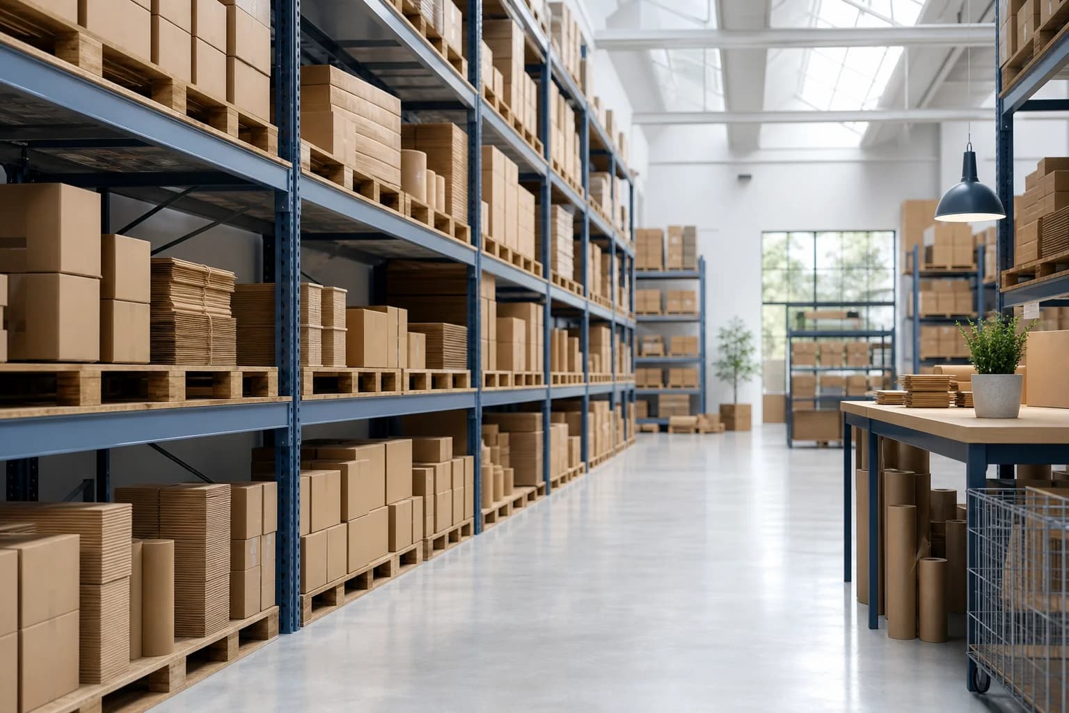 Constant Wholesale warehouse stocked with packaging supplies